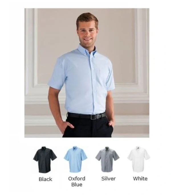 Russell Collection 933M Short Sleeve Easy Care Oxford Shirt