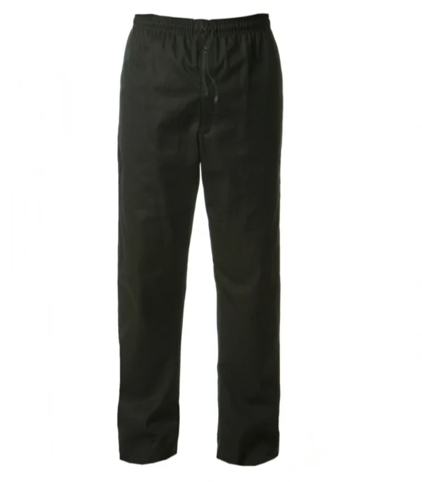 ORBIT FUSION CCTR1 CHEF'S TROUSERS: UNISEX PLAIN BLACK