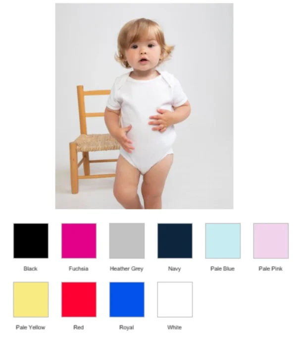 Larkwood LW500T Essential Short Sleeve Baby Bodysuit