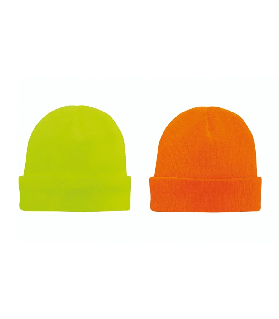 ORBIT KNITTED TURNED UP BEANIE HAT: IN 100% ACRYLIC KNIT