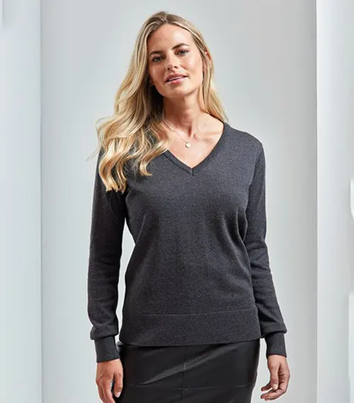 LADIES VEE NECK JUMPER