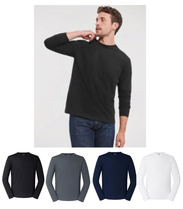 Russells 180L Classic Long Sleeve Tee Shirt