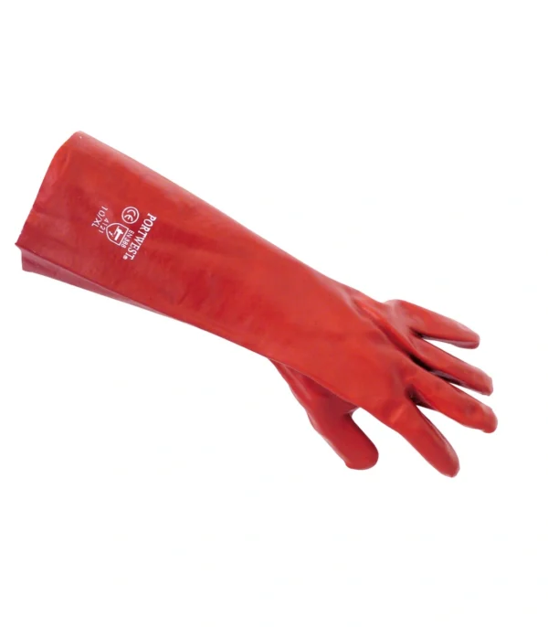 A445 Red PVC Gauntlett 45cm