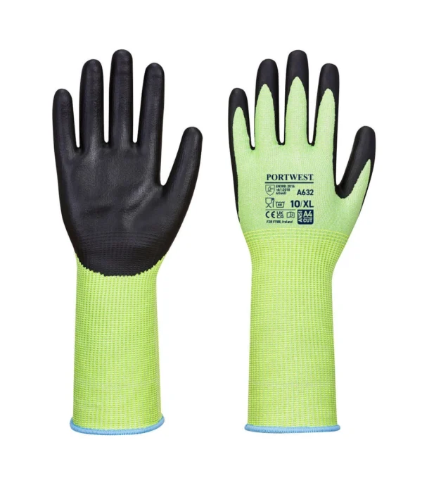 Portwest A632 - Green Cut Glove Long Cuff