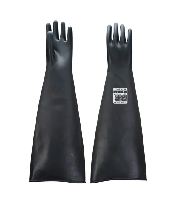 A803 Portwest Heavyweight Latex Rubber Gauntlet 600mm