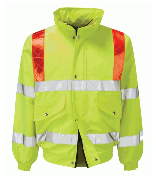 ORBIT FOIL: BOMBER JACKET WITH RED BRACES