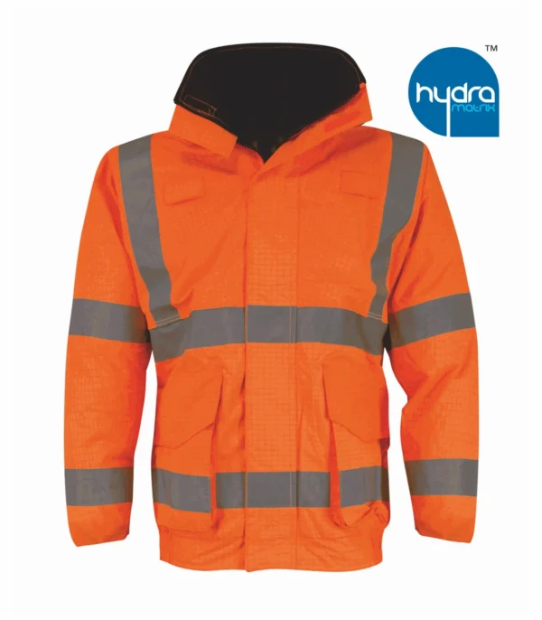 ORBIT GEYSER  FRASMBJR  HYDRA MATRIX BOMBER JACKET ORANGE