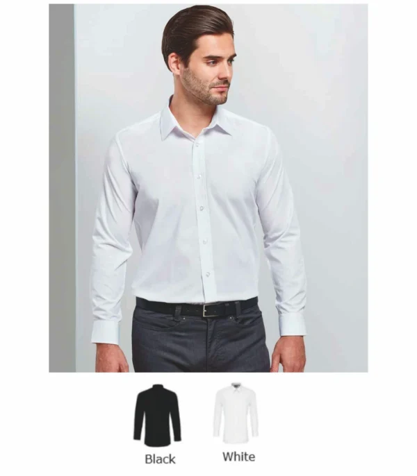 Premier PR204 Men's Long Sleeve Fitted Poplin Shirt