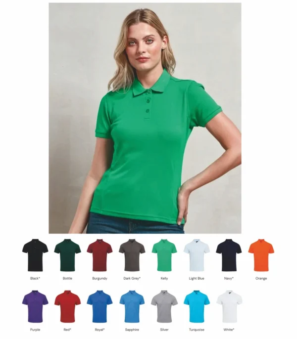 PR632 Premier Ladies Coolchecker Plus Pique Polo Shirt