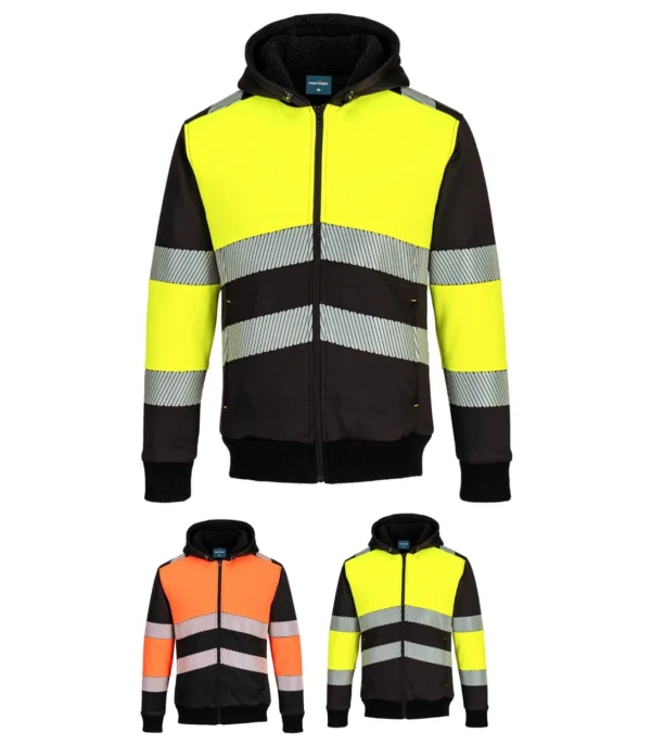 Portwest PW377 - PW3 Zipped Class 1 Winter Hoodie