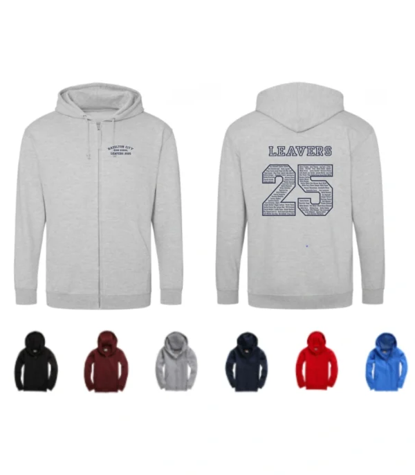 Cottonridge W88 Senior School Leavers Zip Hoodie From £15.99