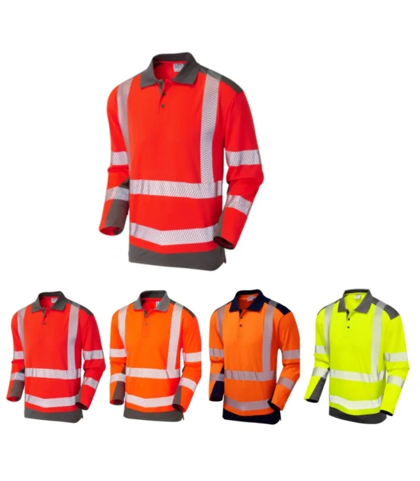 Leo Wringcliff ISO 20471 Class 2 Coolviz Plus long sleeve Polo S