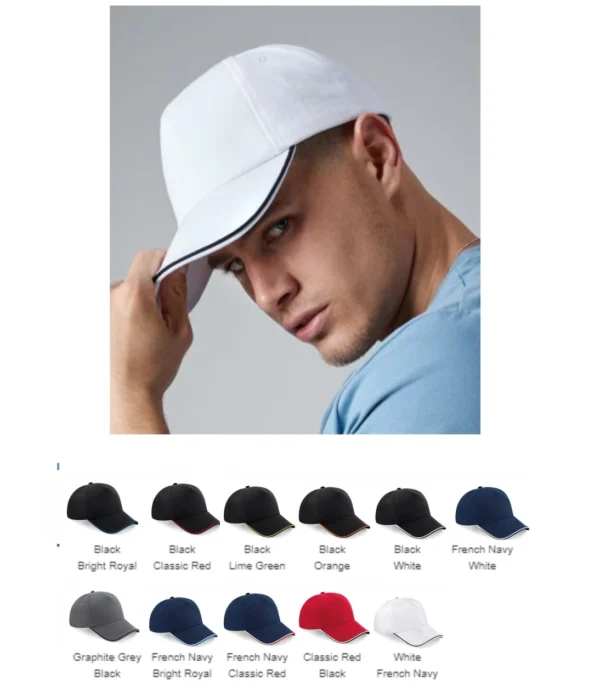 Beechfield BB25C Authentic Piped 5 Panel Cap