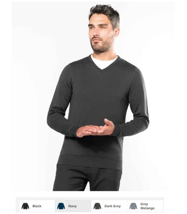 KB965  Kariban Cotton Acrylic V Neck Sweater