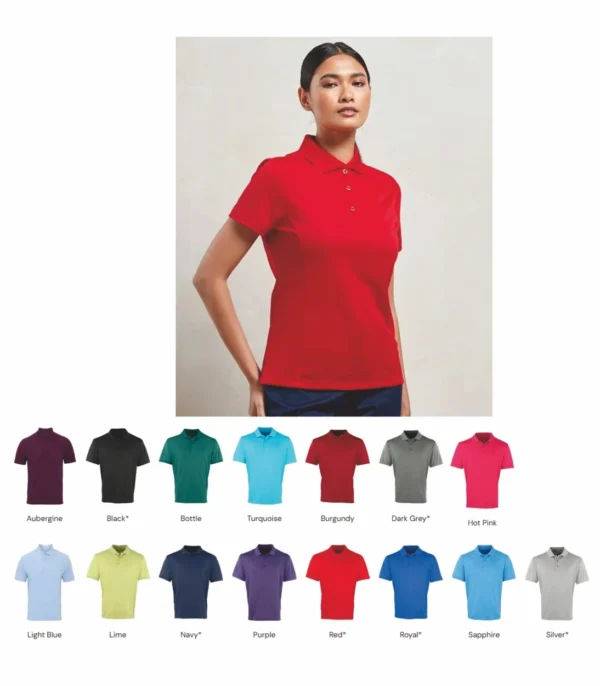 Premier PR616 Ladies Coolchecker Pique Polo Shirt